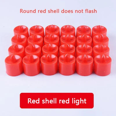 24Pcs Led Flameless Electric Candles Lamp Acrylic Glass Battery Flickering Fake Tealight Candle Bulk for Wedding Christmas