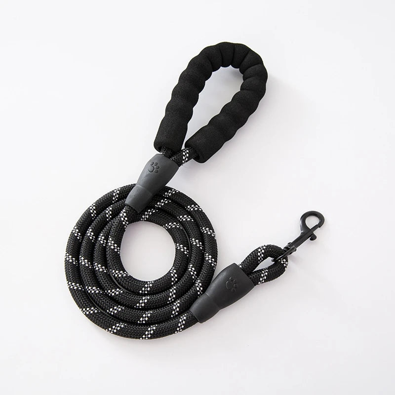 120/150/200/300cm pet leash with reflective rope and comfortable handle, suitable for small, medium, and large dogs