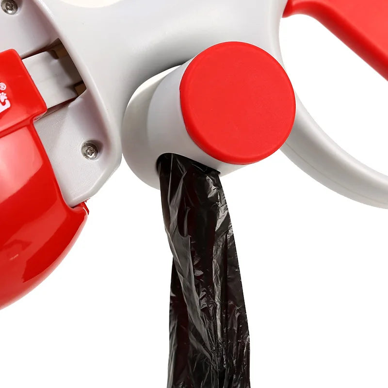 Pet Pooper Scooper Dogs Outdoor Pick Up Excreta Cleaner with 1 Roll Bags Pet Feces Cleaner Picker Cleaning Tools For Dogs Puppy