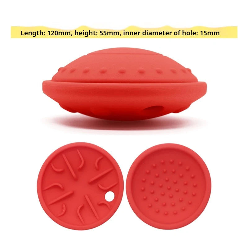 New Pet Spill Toy Anti Tear Silicone Slow Food Device Frisbee Outdoor Interactive Dog Toy Slow Food Toy