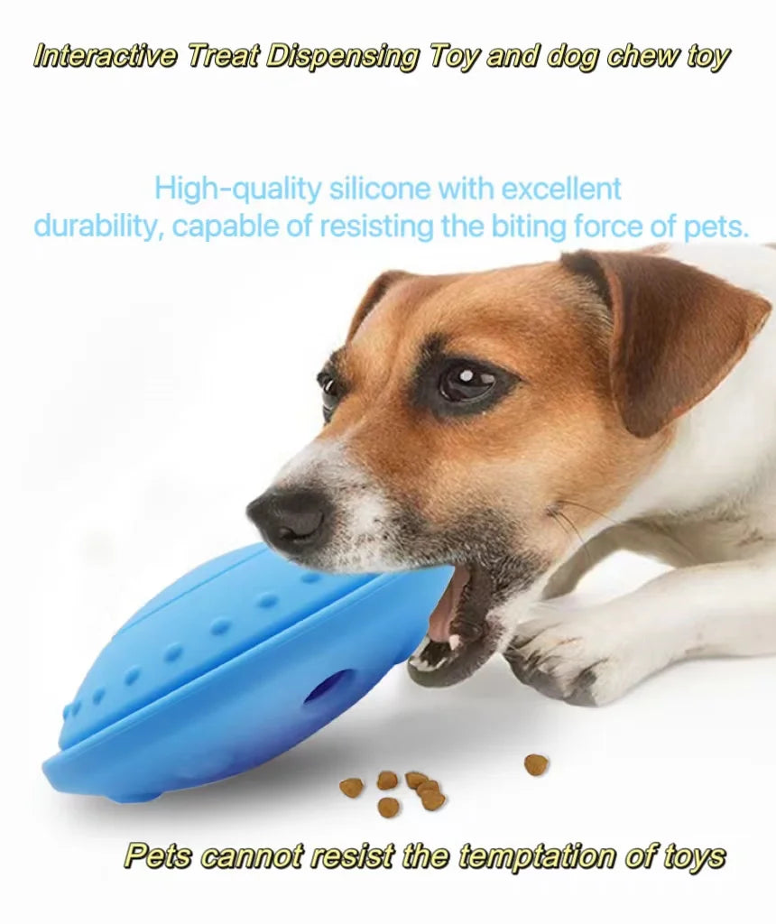 New Pet Spill Toy Anti Tear Silicone Slow Food Device Frisbee Outdoor Interactive Dog Toy Slow Food Toy