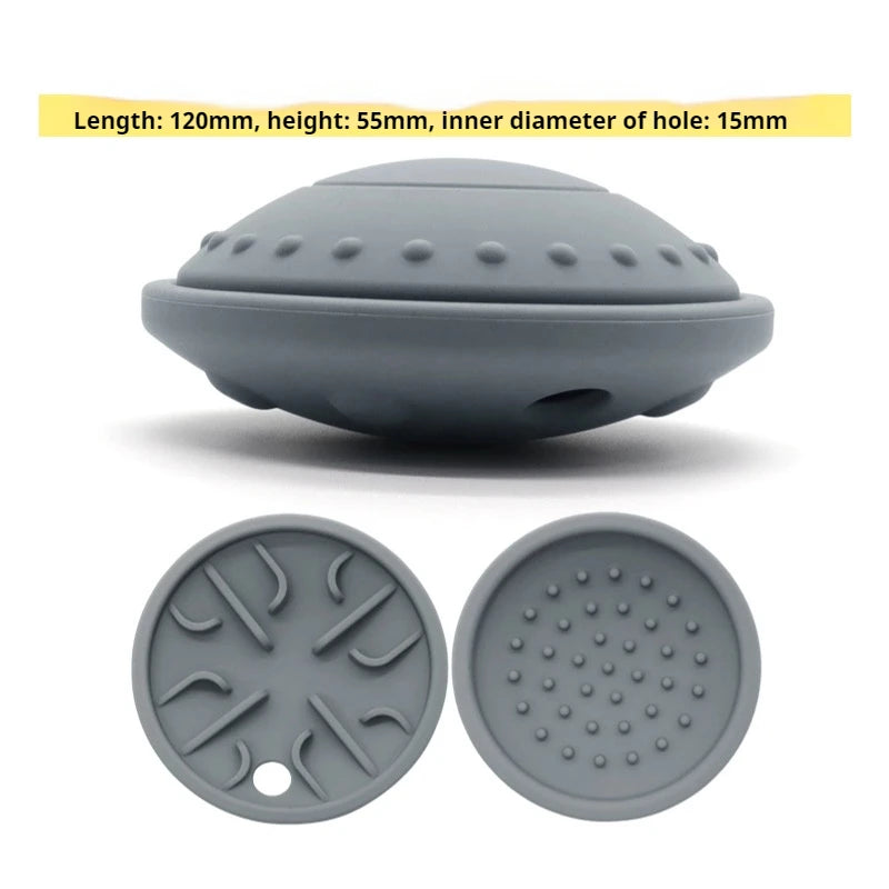 New Pet Spill Toy Anti Tear Silicone Slow Food Device Frisbee Outdoor Interactive Dog Toy Slow Food Toy