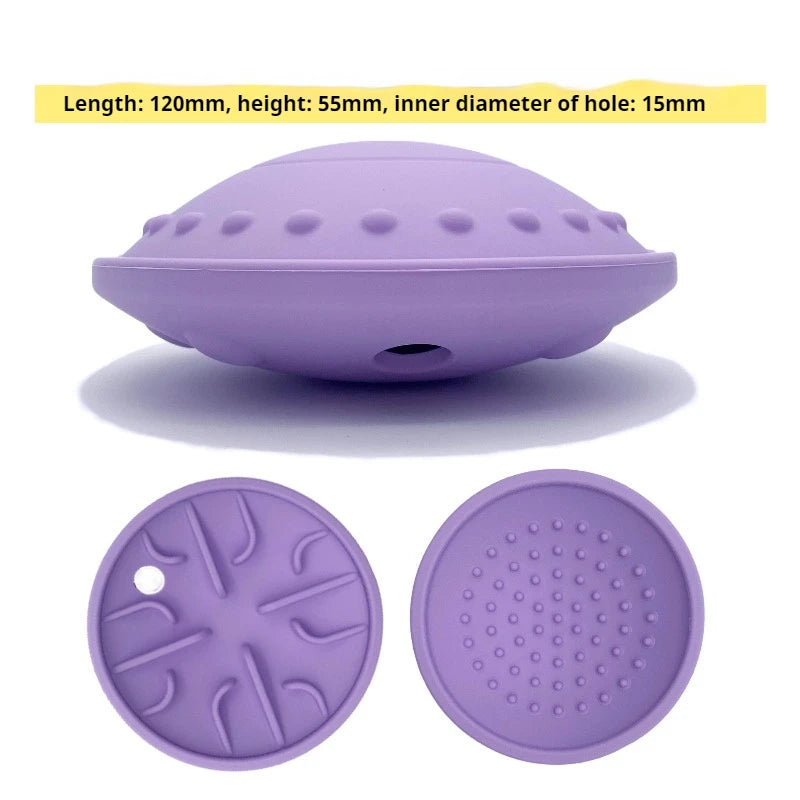 New Pet Spill Toy Anti Tear Silicone Slow Food Device Frisbee Outdoor Interactive Dog Toy Slow Food Toy
