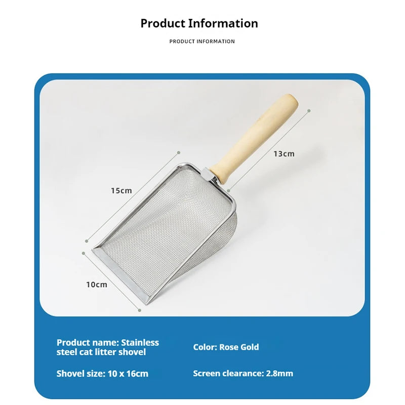 Cat droppings Metal cat litter shovel tool, swollen potato rot sand stainless steel shovel