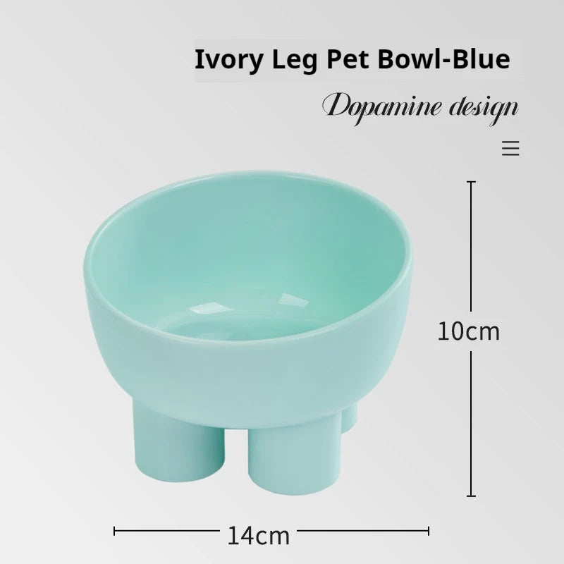 Elephant leg neck protection bowl, cat food bowl, cat bowl, anti overturning pet bowl, food utensils