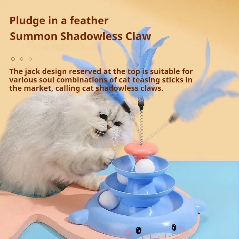 Cat toys for relieving boredom, cat spinning wheel toys, ball toys, cat teasing sticks, automatic cat teasing toys, pet supplies