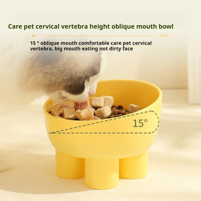 Elephant leg neck protection bowl, cat food bowl, cat bowl, anti overturning pet bowl, food utensils