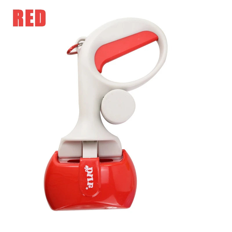 Pet Pooper Scooper Dogs Outdoor Pick Up Excreta Cleaner with 1 Roll Bags Pet Feces Cleaner Picker Cleaning Tools For Dogs Puppy