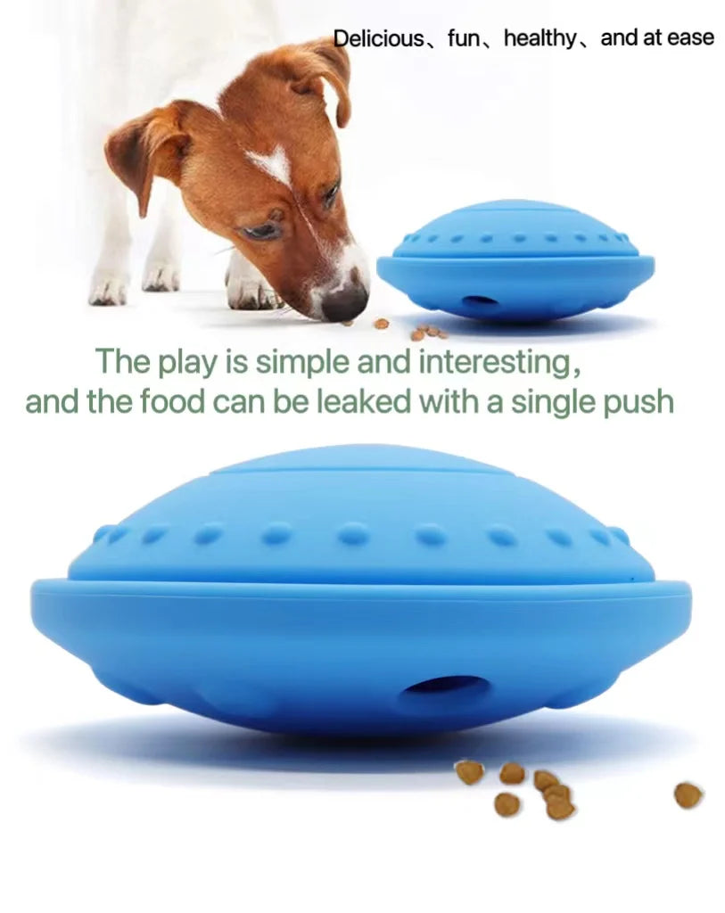 New Pet Spill Toy Anti Tear Silicone Slow Food Device Frisbee Outdoor Interactive Dog Toy Slow Food Toy