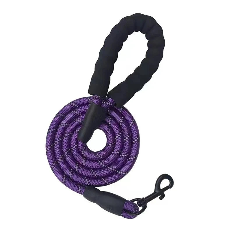 120/150/200/300cm pet leash with reflective rope and comfortable handle, suitable for small, medium, and large dogs