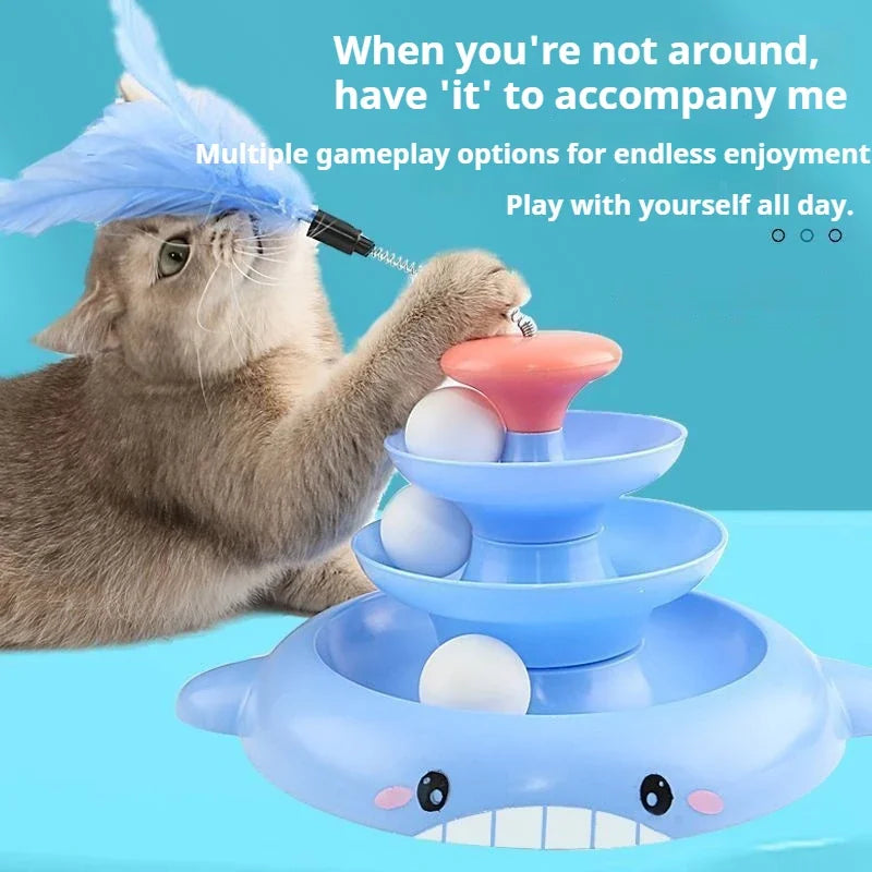 Cat toys for relieving boredom, cat spinning wheel toys, ball toys, cat teasing sticks, automatic cat teasing toys, pet supplies