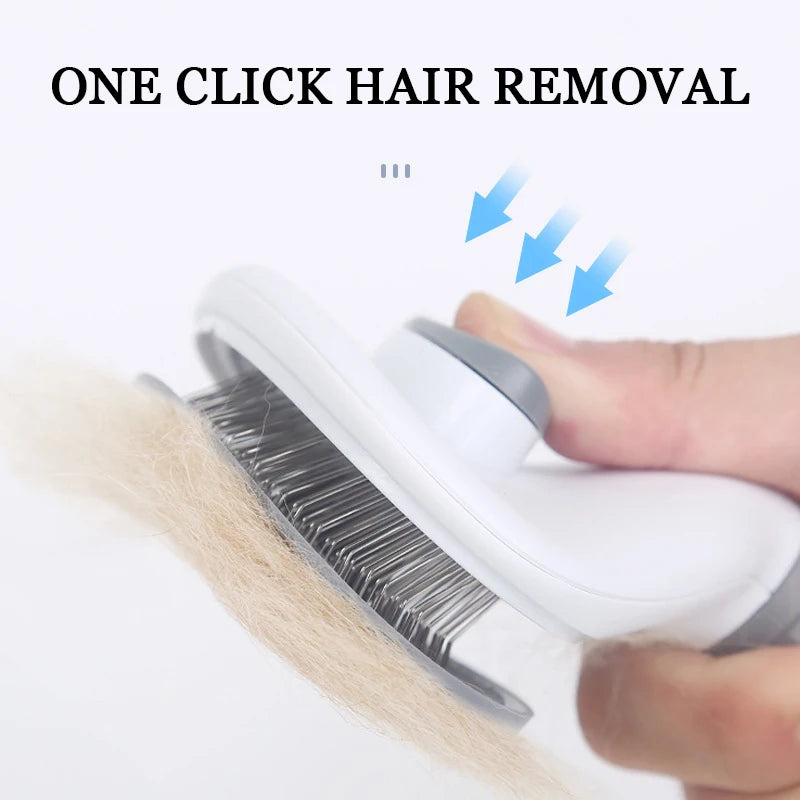 Cats use pet combs to remove floating hair, stainless steel needle combs, and dog hair removal brushes