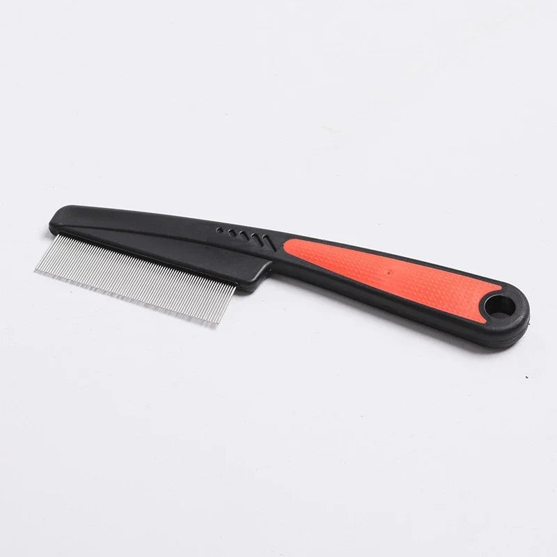 Pet comb, dog flea comb, cat flea removal comb, plastic dense toothed comb, steel needle comb, cleaning products