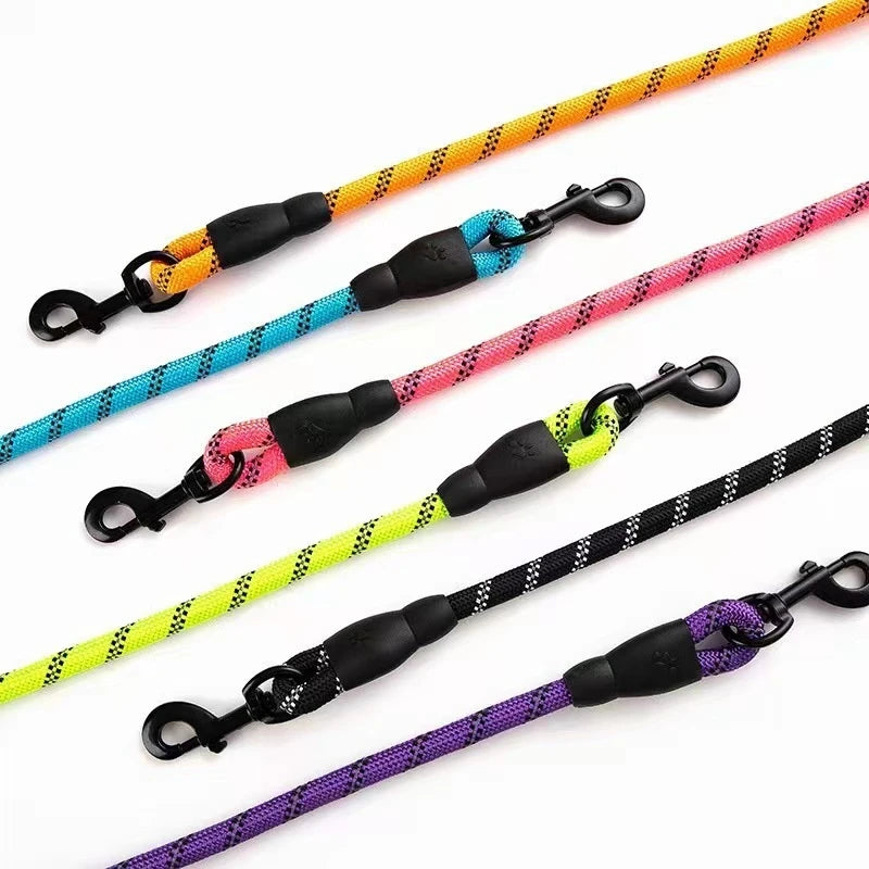 120/150/200/300cm pet leash with reflective rope and comfortable handle, suitable for small, medium, and large dogs