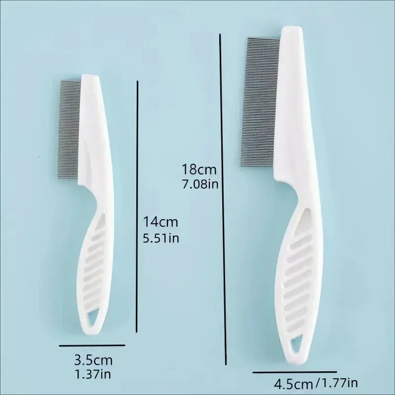 Pet comb, dog flea comb, cat flea removal comb, plastic dense toothed comb, steel needle comb, cleaning products