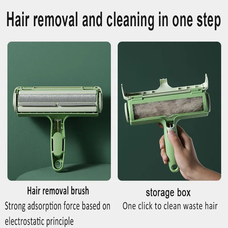 Dog Cat Comb Tool Convenient Cleaning Dog  Fur Brush Base Home Furniture Sofa Carpet Pet Hair Remover Roller Lint Brush 2-Way