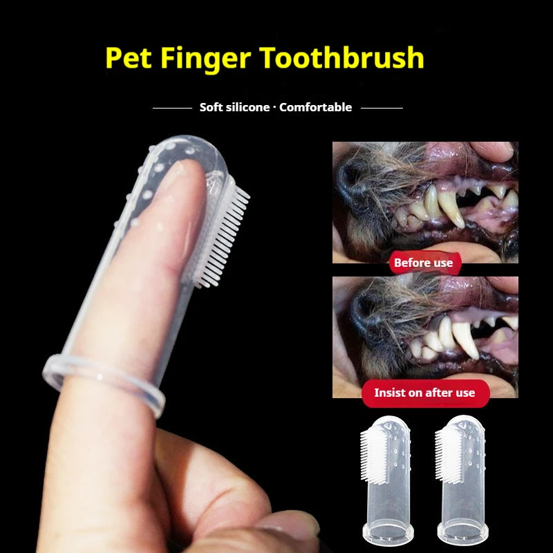 Pet set toothbrush, cat and dog toothbrush, latex finger set toothbrush, dog oral cleaning toothbrush, pet toothbrush