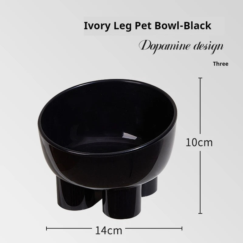 Elephant leg neck protection bowl, cat food bowl, cat bowl, anti overturning pet bowl, food utensils