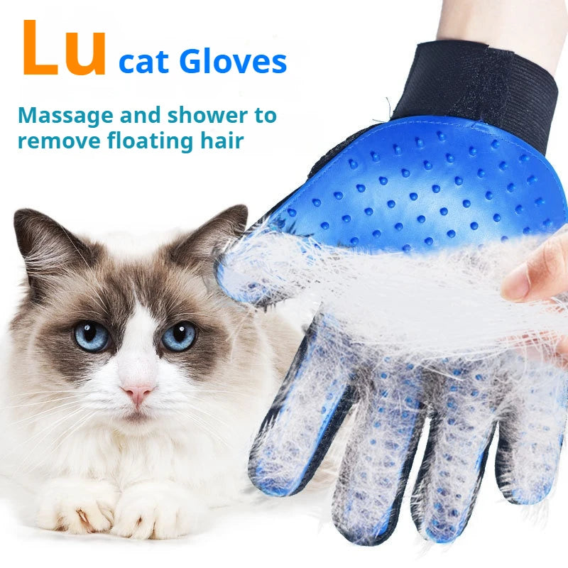 Cat grooming gloves, pet cat grooming, cat grooming, dog bathing, hair removal, massage brushes, beauty and cleaning pet product