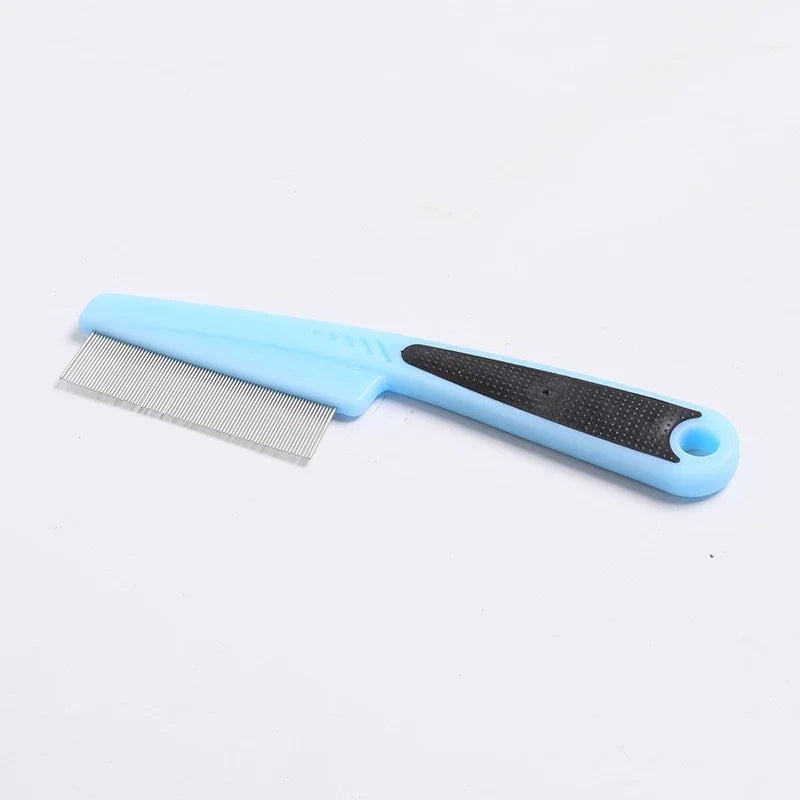 Pet comb, dog flea comb, cat flea removal comb, plastic dense toothed comb, steel needle comb, cleaning products