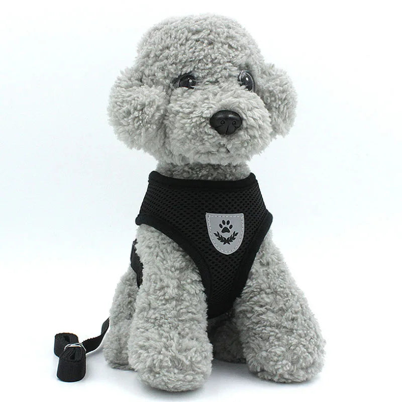 Dog Harness Outdoor Lead Leash Training Soft Adjustable Collar For Puppy Breathable Harness For Small Dog Pet Supplies