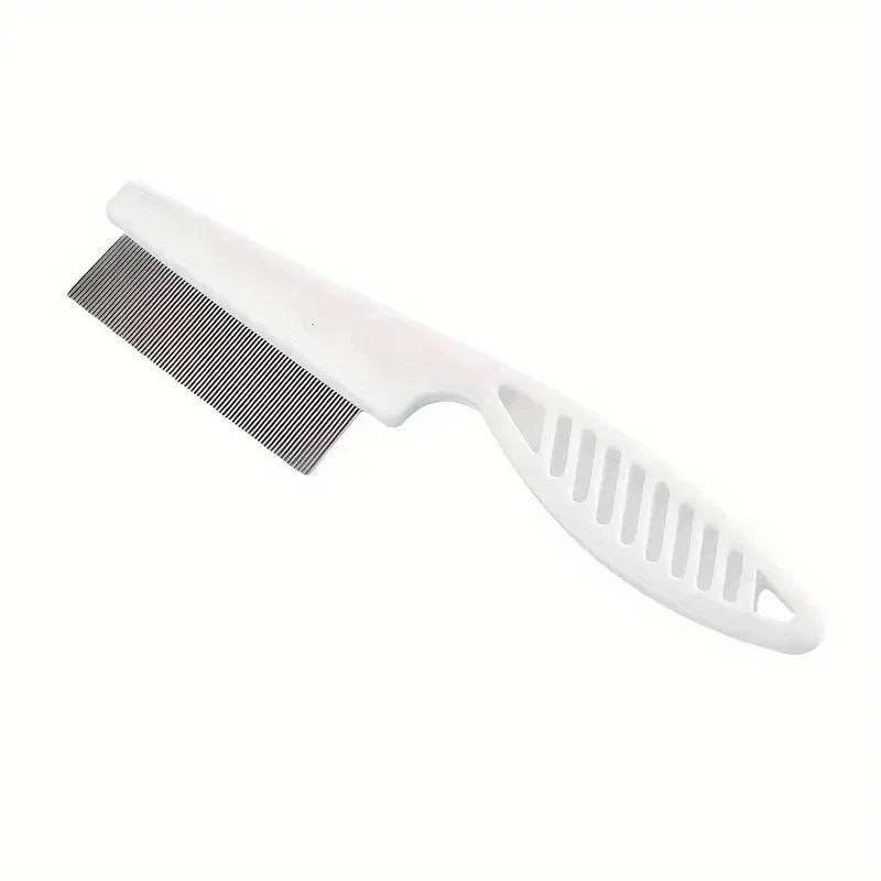 Pet comb, dog flea comb, cat flea removal comb, plastic dense toothed comb, steel needle comb, cleaning products