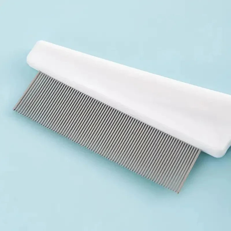 Pet comb, dog flea comb, cat flea removal comb, plastic dense toothed comb, steel needle comb, cleaning products