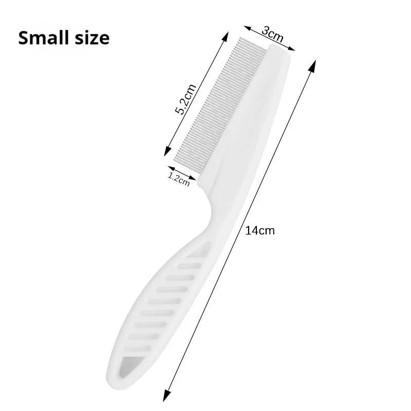 Pet comb, dog flea comb, cat flea removal comb, plastic dense toothed comb, steel needle comb, cleaning products